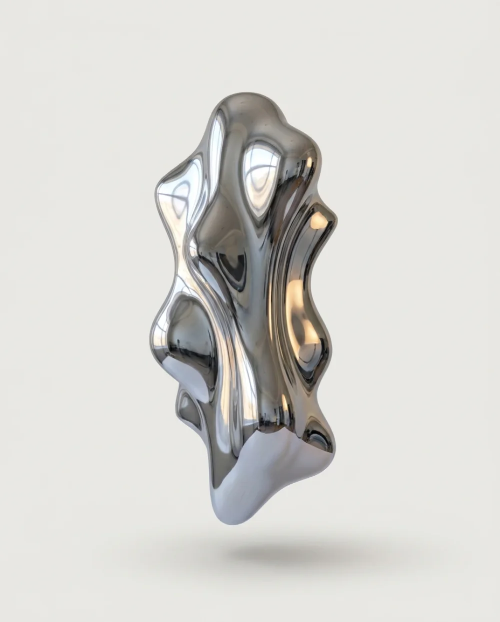 MERCURY, a mesmerizing liquid-chrome sculptural object, the TOTEM signature.
